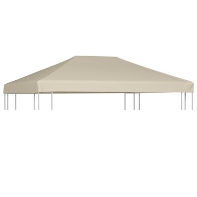 Gazebo Top Cover 310 g/m² 4x3 m Beige