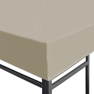 Gazebo Top Cover 310 g/m² 3x3 m Beige