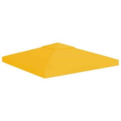 2-Tier Gazebo Top Cover 310 g/m² 3x3 m Yellow