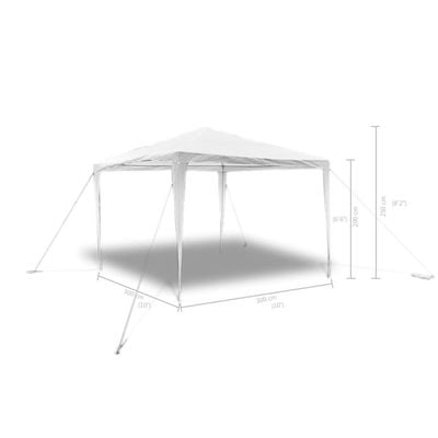 3 x 3m Pyramid-Roof Garden Gazebo Pavilion