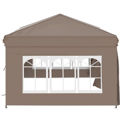 Folding Party Tent with Sidewalls Taupe 3x6 m