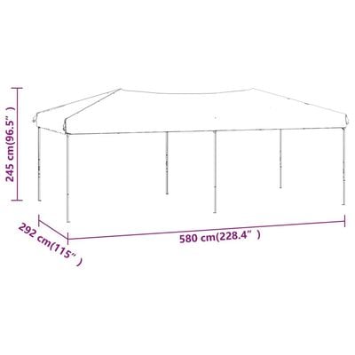 Folding Party Tent with Sidewalls Taupe 3x6 m