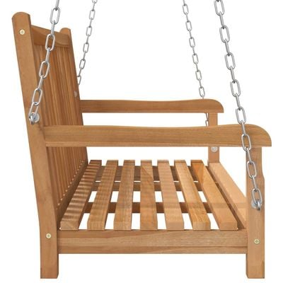 Swing Bench Solid Teak Wood 114x60x64 cm