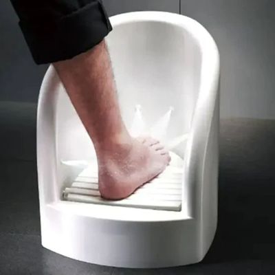 Automatic Foot Washer,Foot Soak Tub,Foot Pedal Flushing Water-Saving Foot Washing Bucket,Spray Type Rinse Foot Bath Tub Basin for Exfoliating Cleaning Foot