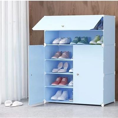 Plastic Modular Shoe Cabinet - White
