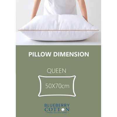 4 Piece Pack Soft Cotton Bed Pillow With Sngle Piping Pillow 50x70cm Made in Uae