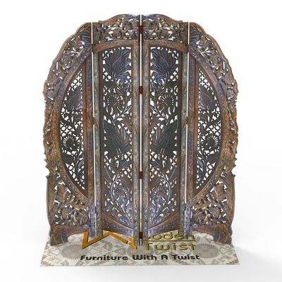 Wooden Partition Screen Room Divider In 4 Panel