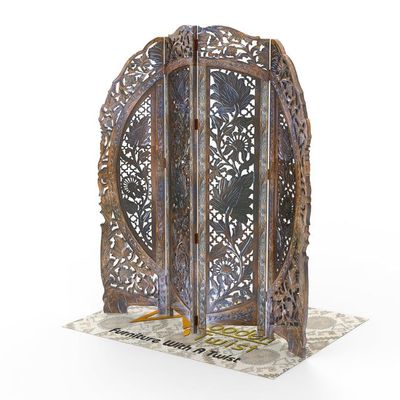 Wooden Partition Screen Room Divider In 4 Panel
