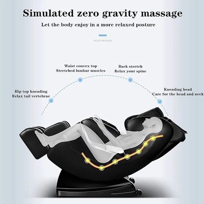 كرسي تدليك من الجلد لتدليك الجسم بالكامل مع 5 برامج تلقائية + BK6 + بيج