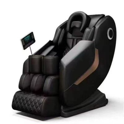 Leather Massage Chair for Full Body Massaging with 5 AUTO Programs + BK6 + Black