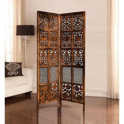 Solid Wood Room Divider (2 Panels)