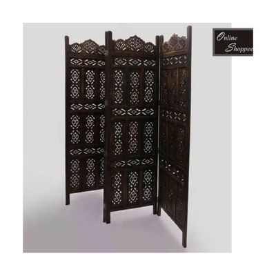 Wooden Twist Wooden Partition Screen Room Divider in 4 Panel
