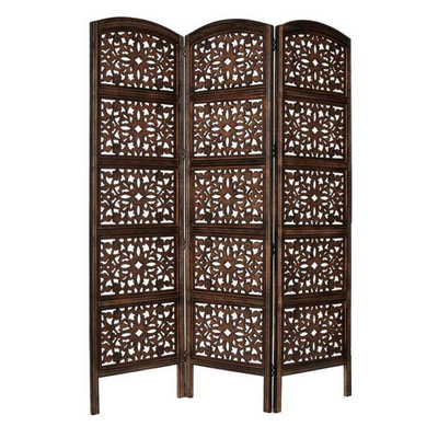 wooden Room Divider in Brown Color