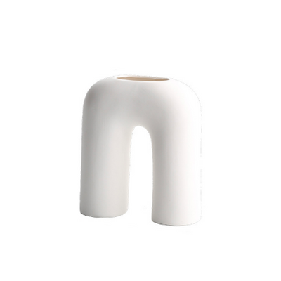 BLISS VIE NORDIC CERAMIC VASE-LEG-WHITE