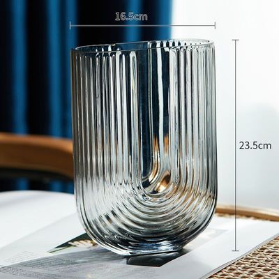 BLISS VIE U SHAPED GLASS VASE-23 CM