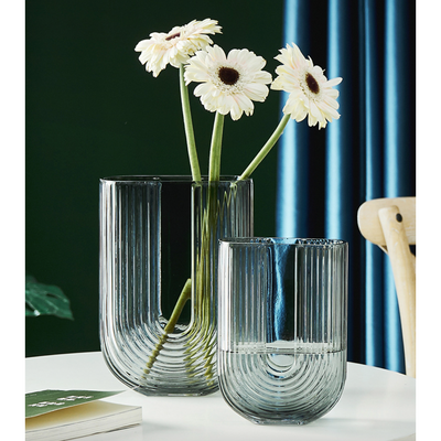 BLISS VIE U SHAPED GLASS VASE-23 CM