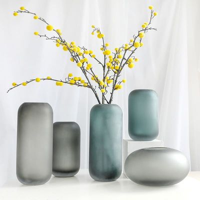 BLISS VIE MODERN GLASS VASE-OVAL-GREEN