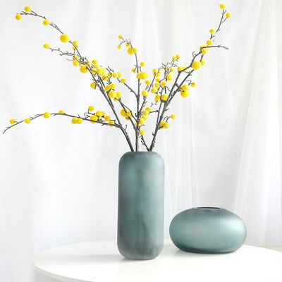 BLISS VIE MODERN GLASS VASE-OVAL-GREEN