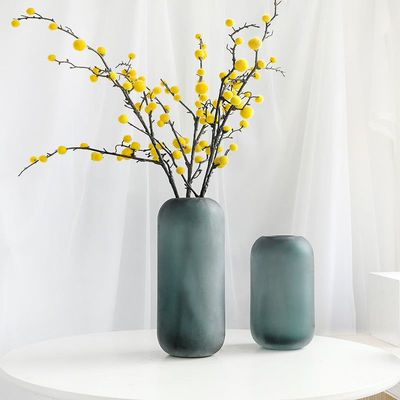 BLISS VIE MODERN GLASS VASE-OVAL-GREEN