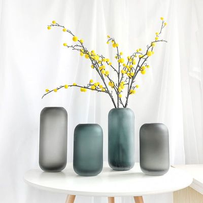 BLISS VIE MODERN GLASS VASE-OVAL-GREEN