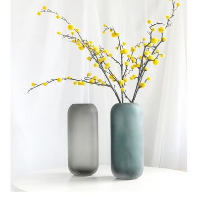 BLISS VIE MODERN GLASS VASE-OVAL-GREEN