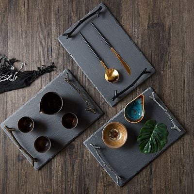 BLISS VIE SLATE TRAY-BLACK