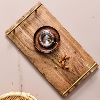 BLISS VIE WOODEN TRAY-MEDIUM