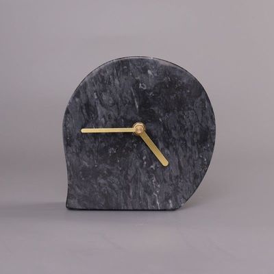 BLISS VIE TABLE MARBLE CLOCK-WHITE