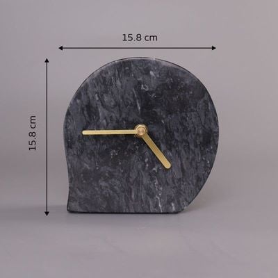 BLISS VIE TABLE MARBLE CLOCK-WHITE