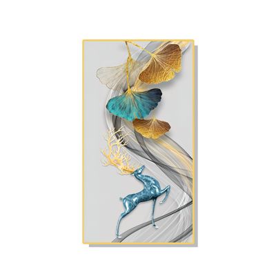 BLISS VIE PAINTING GOLD PETALS 70x140