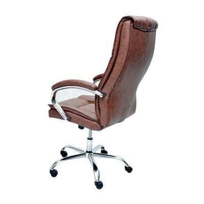 Office Chair With High Back Large Seat And Desk Chair Tilt Function Executive Swivel Computer Chair Pu BROWN