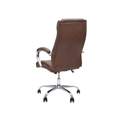 Office Chair With High Back Large Seat And Tilt Function Executive Swivel Computer Chair, Desk Chair Pu BROWN