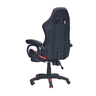 Racing Gaming Chair, Adjustable Office Chair With Footrest, Ergonomic Design, Computer Chair, Desk Chair Tilt Mechanism, Headrest, Lumbar Support, 150 Kg Weight Capacity, Black And Red