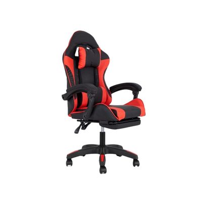 Racing Gaming Chair, Adjustable Office Chair With Footrest, Ergonomic Design, Computer Chair, Desk Chair Tilt Mechanism, Headrest, Lumbar Support, 150 Kg Weight Capacity, Black And Red