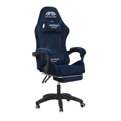 Racing Gaming Chair, Adjustable Office Chair With Footrest, Ergonomic Design, Computer Chair, Desk Chair Tilt Mechanism, Headrest, Lumbar Support, 150 Kg Weight Capacity, BLUE