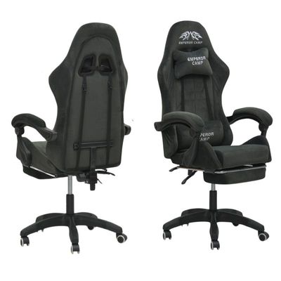 Racing Gaming Chair, Adjustable Office Chair With Footrest, Ergonomic Design, Computer Chair, Desk Chair Tilt Mechanism, Headrest, Lumbar Support, 150 Kg Weight Capacity, GREY