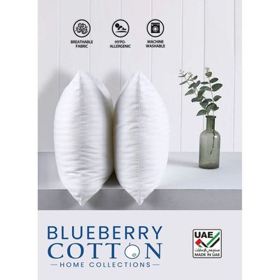 Comfortable Stripe Hotel Style Pillow Microfiber 50x70cm Made in Uae