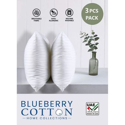 3 Piece Soft Cotton Stripe Design Pillow 50X90cm Made in Uae