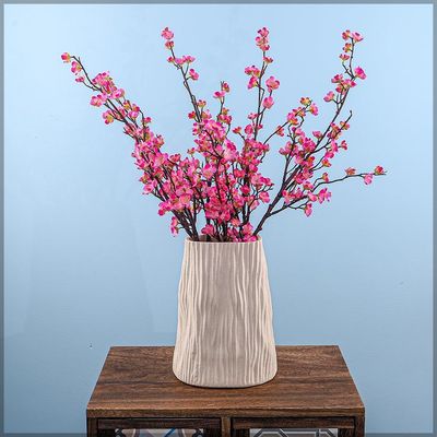 Yatai Ceramic White Color Vases with Flower Arrangements | Elegant Flower Vase Set | Home Decor, Gifting Vases | Showcase Vases (white6)