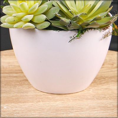 Yatai Flower Arrangement Vases with Elegant Contemporary Style 3 pcs | Mixed Colors Ceramic and Plastic Vases for Beautifull Flower Arrangements | Showcase Vases (3, White)