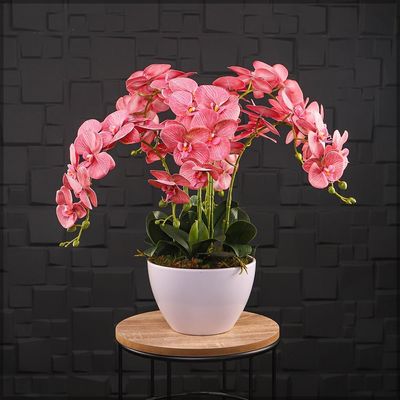 Yatai Flower Arrangement Vases with Elegant Contemporary Style | Mixed Colors Ceramic and Plastic Vases for Beautifull Flower Arrangements | Showcase Vases (1, White)