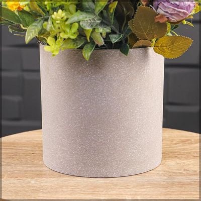 Yatai Flower Arrangement Vases with Elegant Contemporary Style | Mixed Colors Ceramic and Plastic Vases for Beautifull Flower Arrangements | Showcase Vases (3, grey6)