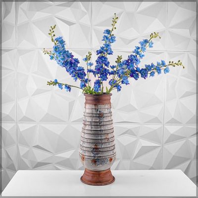 Yatai Vintage Design Metal Vase | White Colored Traditional Vases for Flower Arrangements and Showcase Decorations (white small)