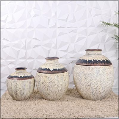 Yatai Designed Metal Vase Sets for Home Restaurant Indoor and Outdoor Decorations | Modern Metal Vases for Decorations