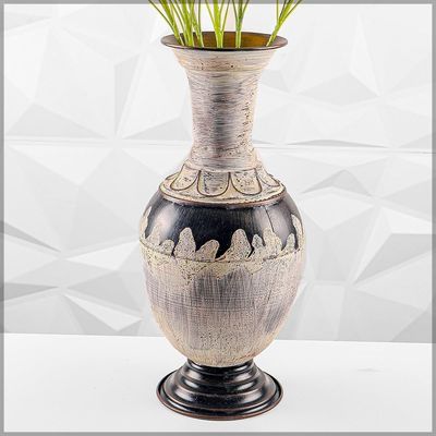 Yatai Vintage Look Metal Vases for Home Wedding Decorations - Metal Vases for Flower Arrangement and Balcony Livingroom Decorations (White3)