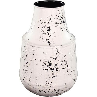 Yatai Decorative Table-top Metal Vases for Home Wedding Hotel Decorations | Metal Vases for Flower Arrangements and Decorations (White2)