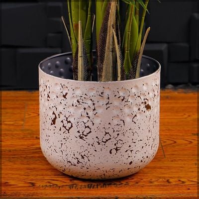 Yatai Decorative Table-top Metal Vases for Home Wedding Hotel Decorations | Metal Vases for Flower Arrangements and Decorations (White3)