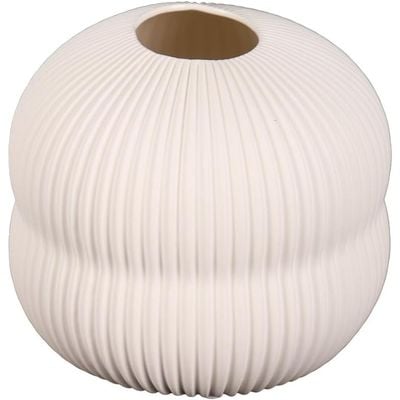 Yatai Textured Vases for Flower Arrangements, Ceramis Vases Collection for Beautiful Decorations, Off White Color Vases withou Drainage Hole (white6)