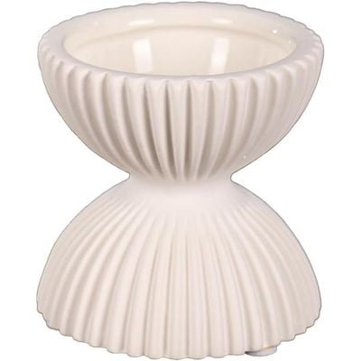 Yatai Textured Vases for Flower Arrangements, Ceramis Vases Collection for Beautiful Decorations, Off White Color Vases withou Drainage Hole (white13)