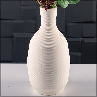 Yatai Textured Vases for Flower Arrangements, Ceramis Vases Collection for Beautiful Decorations, Off White Color Vases withou Drainage Hole (white9)